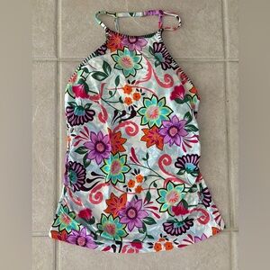 NWOT Anne Cole High Neck Floral Tankini Top - Size XL